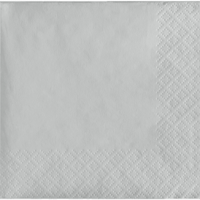 Shimmering Silver 3ply Beverage Napkin 50ct AMZ+