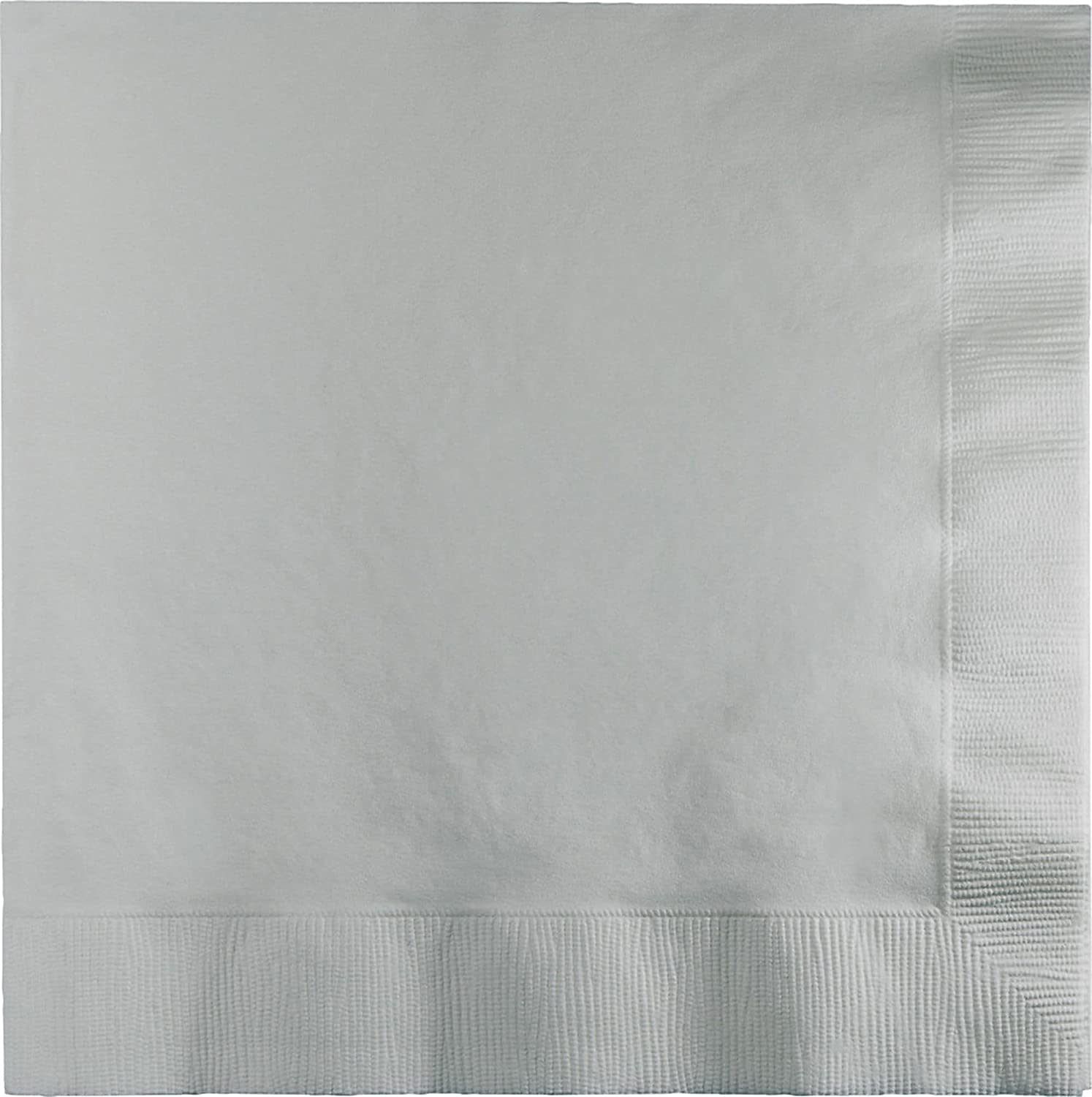 Shimmering Silver 3ply Lunch Napkins 50ct AMZ+