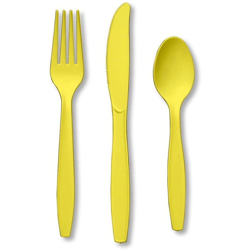 Mimosa Yellow Assorted Cutlery 24ct AMZ+