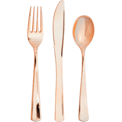 Rose Gold Boxed Assorted Cutlery 24ct AMZ+