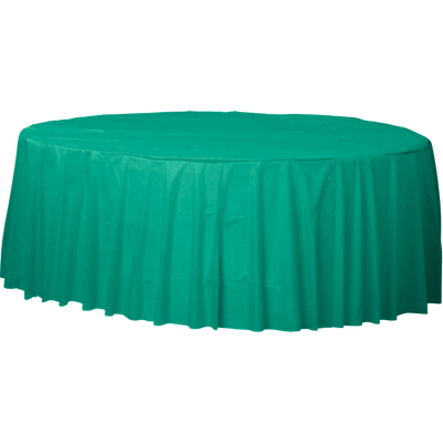 Green Round Plastic Tablecover+