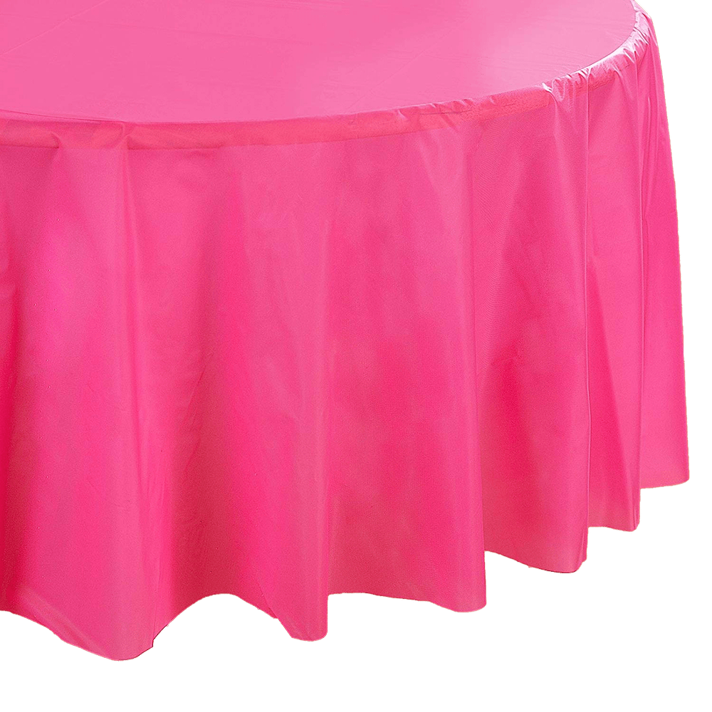 Candy Pink 82&quot; Octy Round Tablecover AMZ+