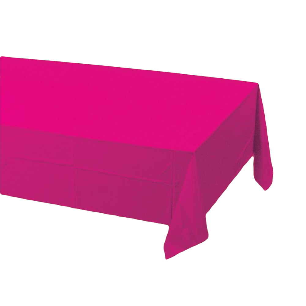 Hot Magenta 54x108&quot; Rectangle Plastic Tablecover+
