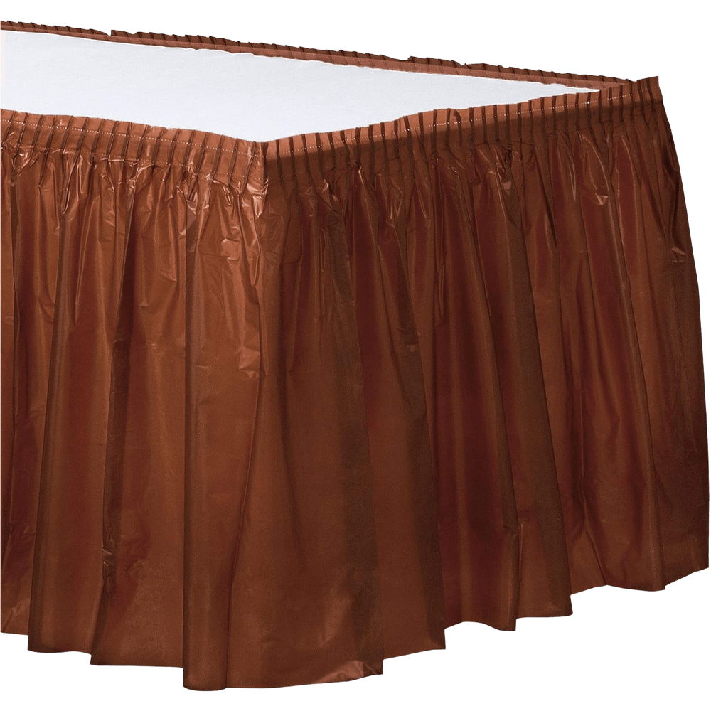 Chocolate Brown 29x168&quot; Table Skirt+