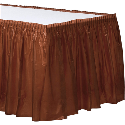 Chocolate Brown 29x168&quot; Table Skirt+