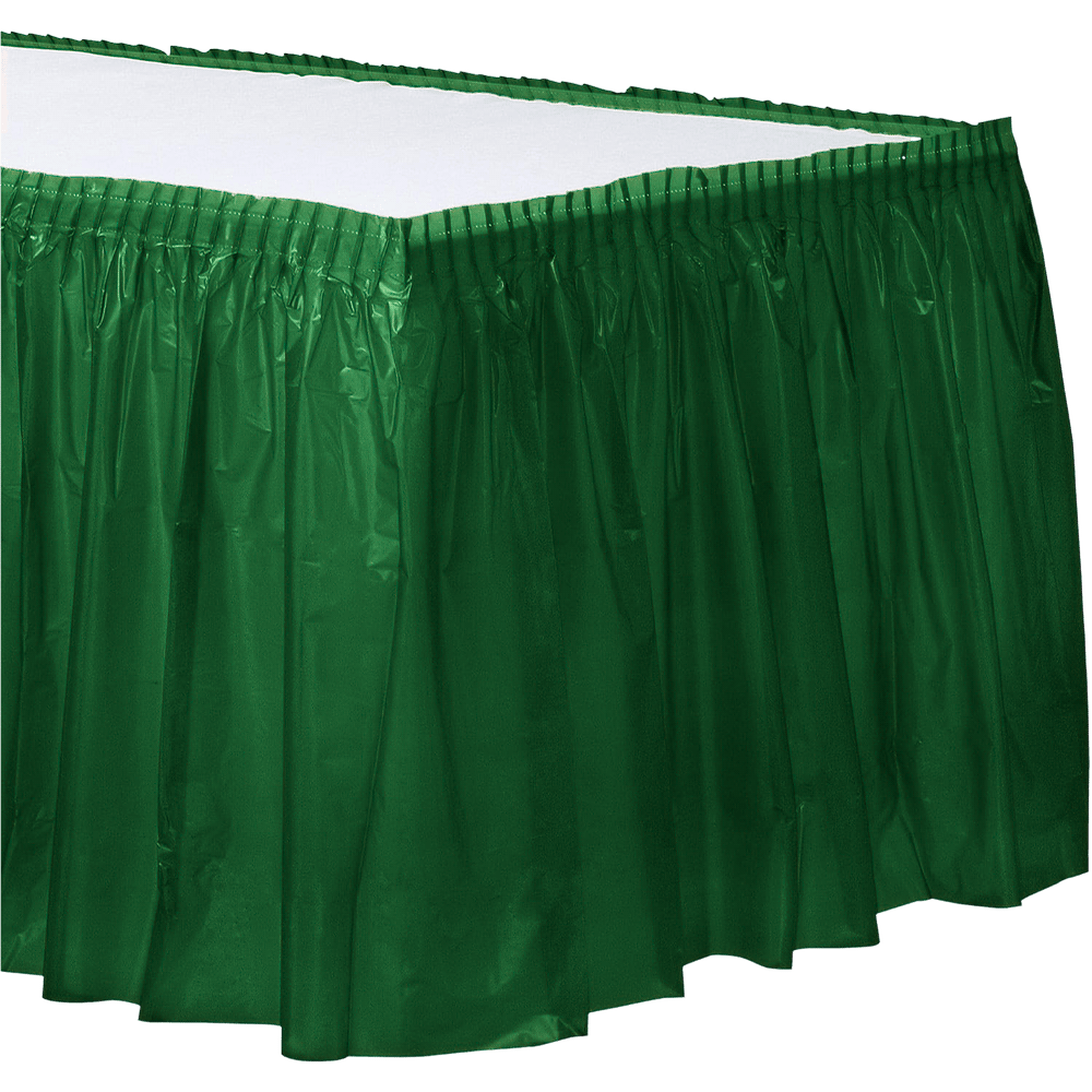 Hunter Green 29x168&quot; Table Skirt+