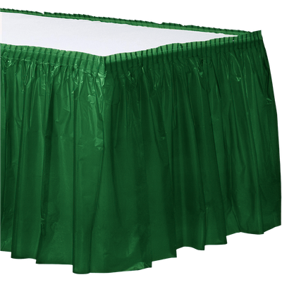 Hunter Green 29x168&quot; Table Skirt+