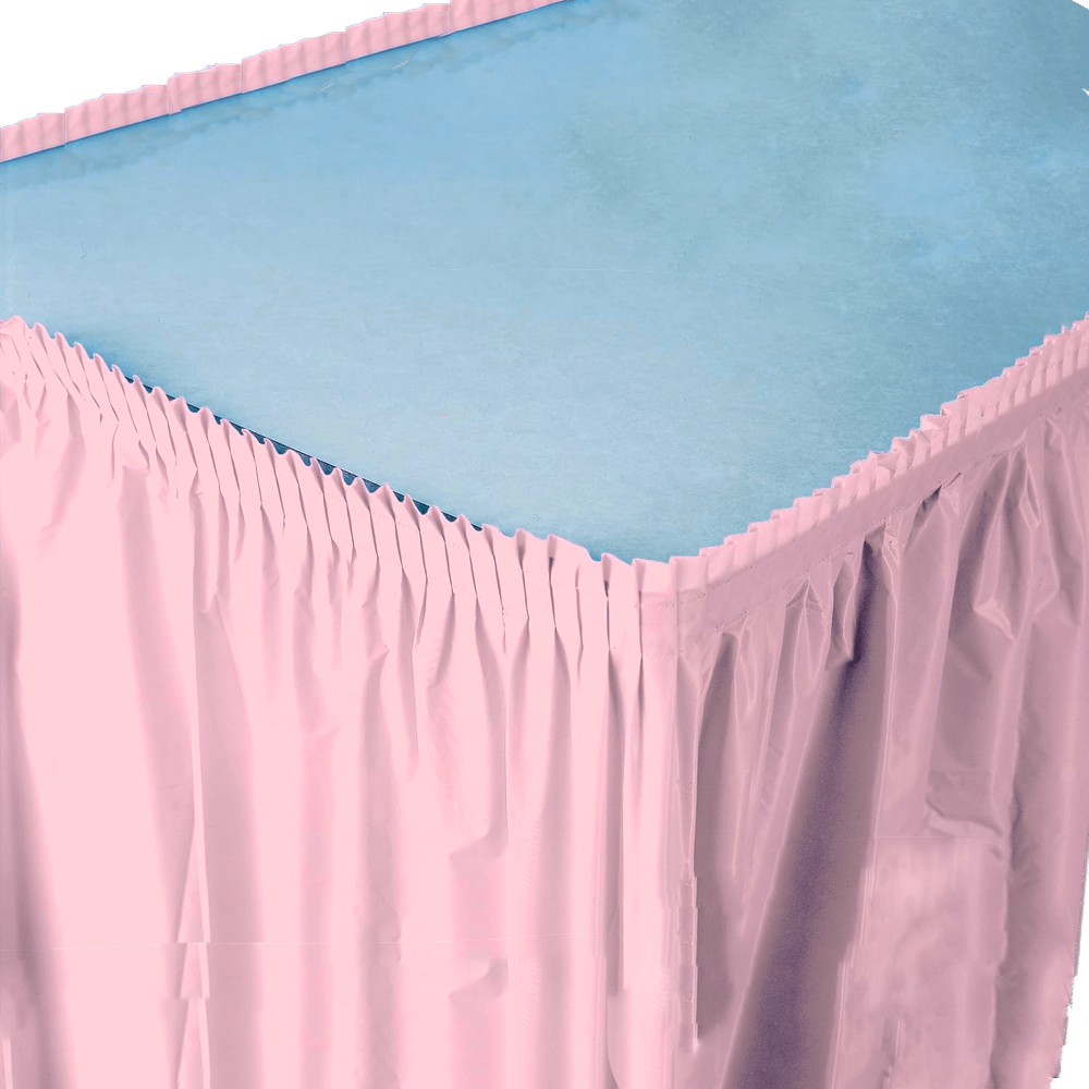 Classic Pink 29&quot; Plastic Tableskirt+