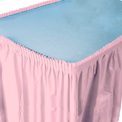 Classic Pink 29&quot; Plastic Tableskirt+