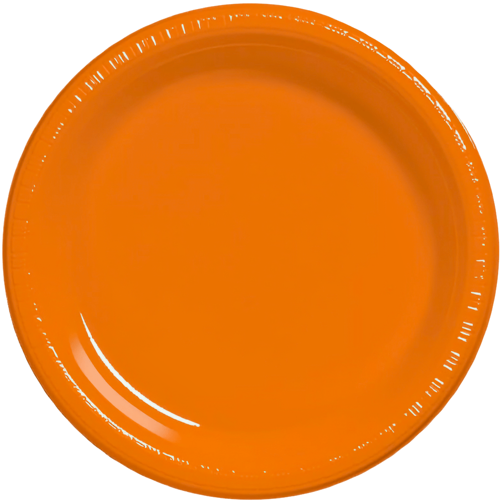 Sunkissed Orange 7&quot; Plastic Dessert Plates 20ct AMZ+