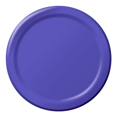 Purple 7&quot; Paper Dessert Plates 24ct AMZ+