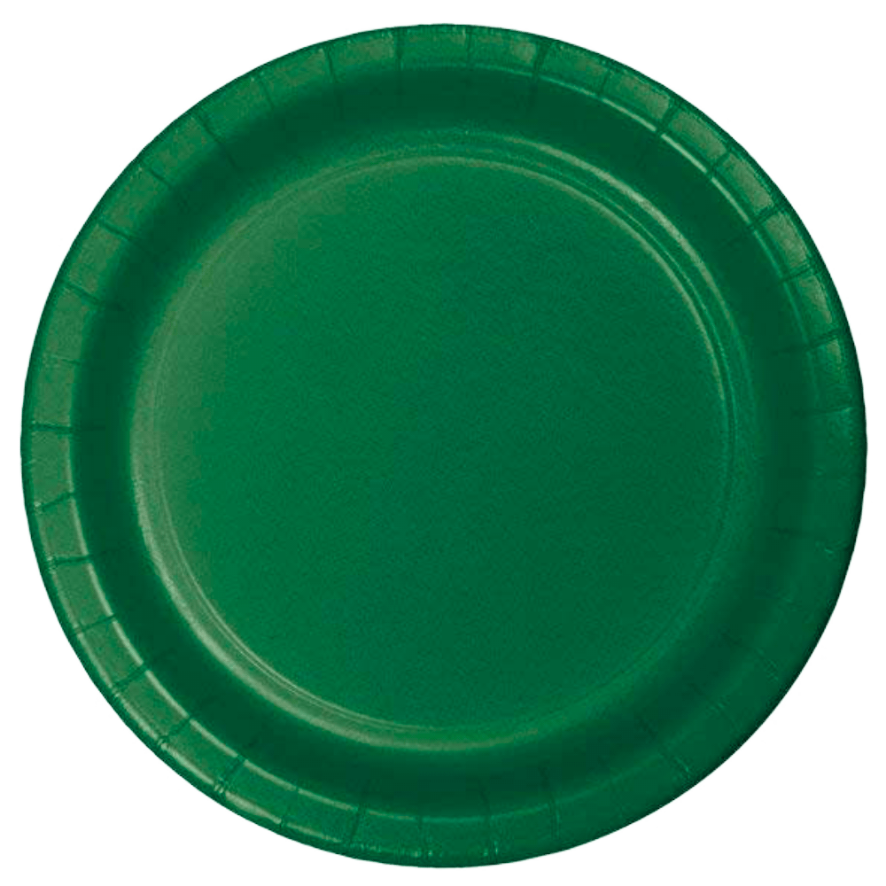 Hunter Green 9&quot; Paper Dinner Plates 24ct AMZ+