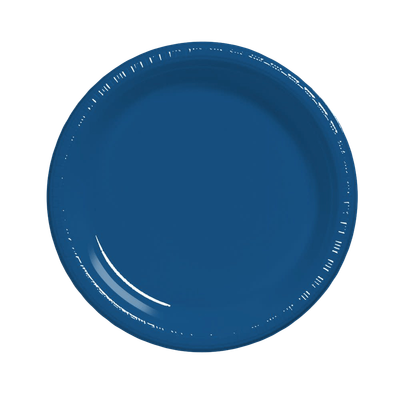 Navy Blue 7&quot; Plastic Dessert Plates 20ct+