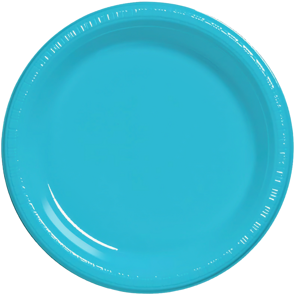 Bermuda Blue 7&quot; Plastic Dessert Plates 20ct+