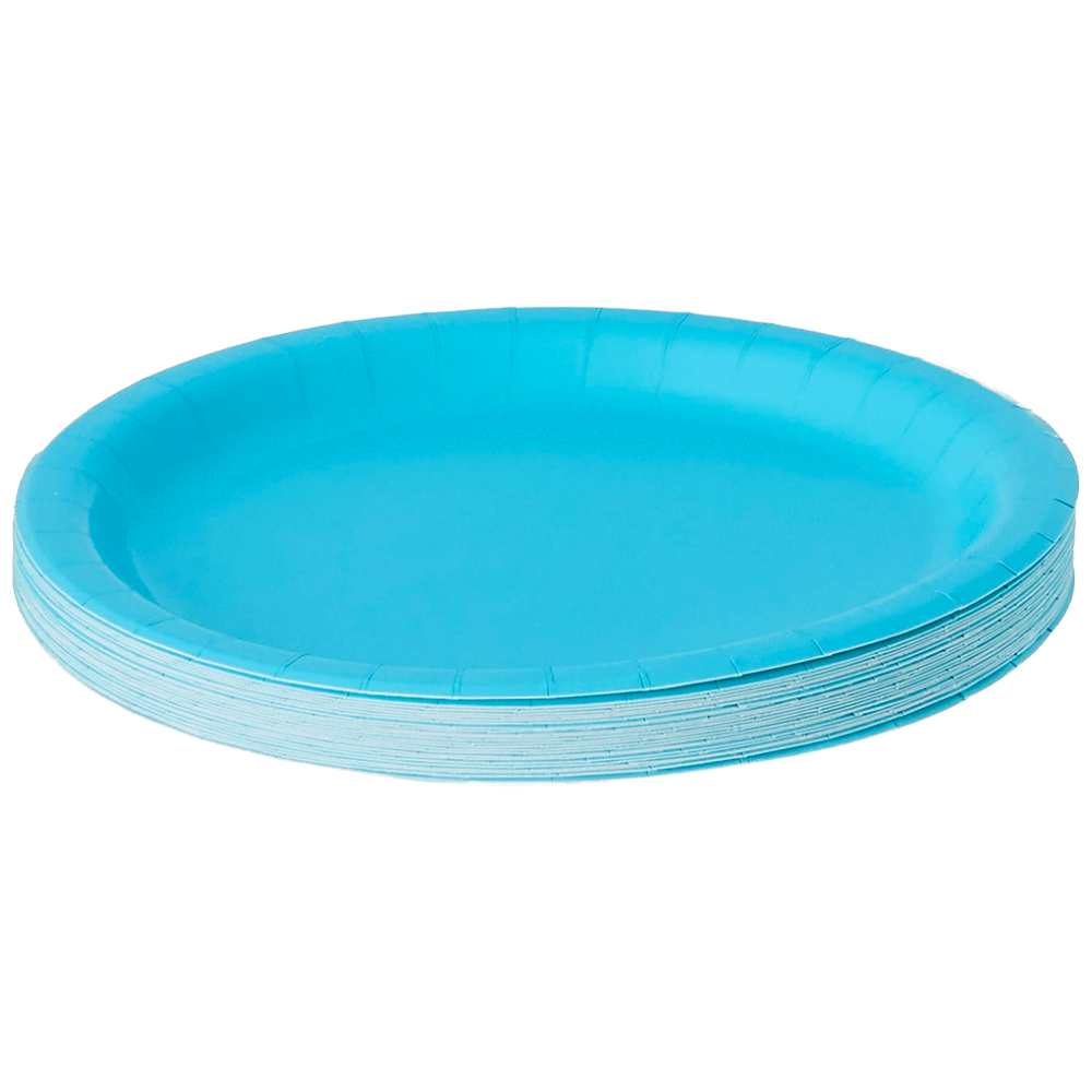 Bermuda Blue 7&quot; Paper Dessert Plate 24ct AMZ+