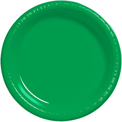Emerald Green 10&quot; Plastic Banquet Plates 20ct AMZ+