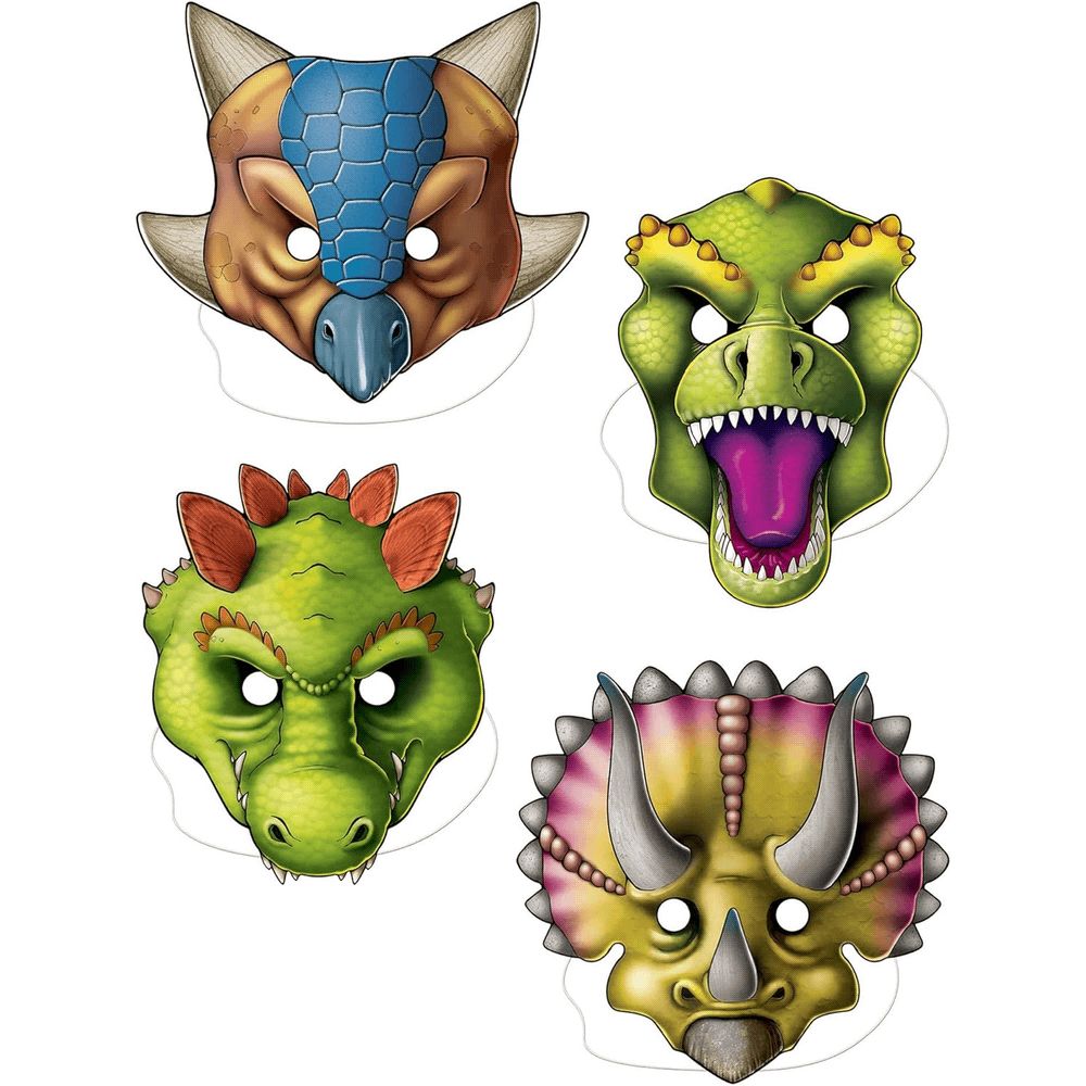 Dinosaur Masks 4ct+
