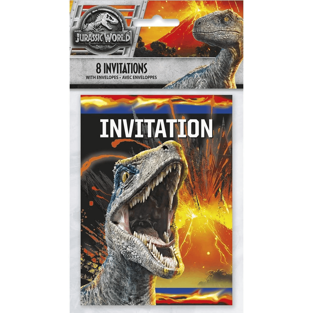 Jurassic World Invitations 8ct AMZ+