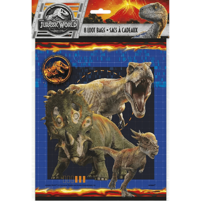 Jurassic World Dinosaur Loot Bags 8ct AMZ+