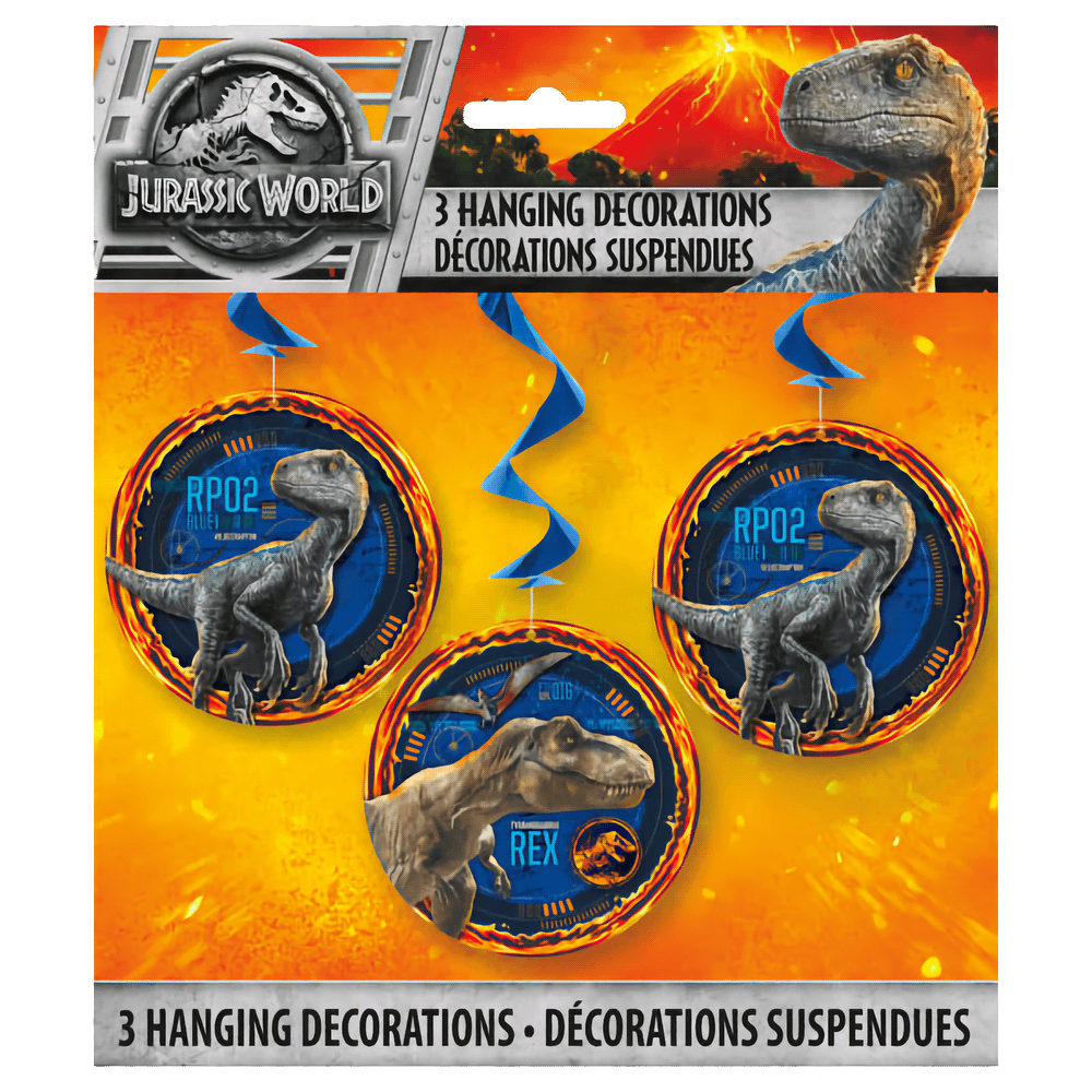 Jurassic World Hanging Decorations 3ct+