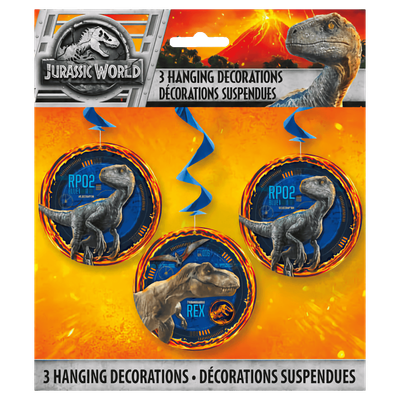 Jurassic World Hanging Decorations 3ct+