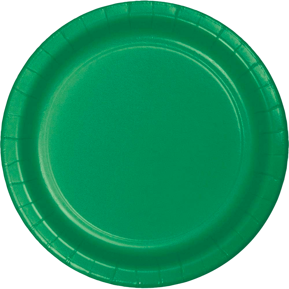 Emerald Green 9" paper plates 24ct+