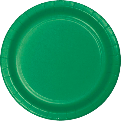 Emerald Green 9&quot; paper plates 24ct+