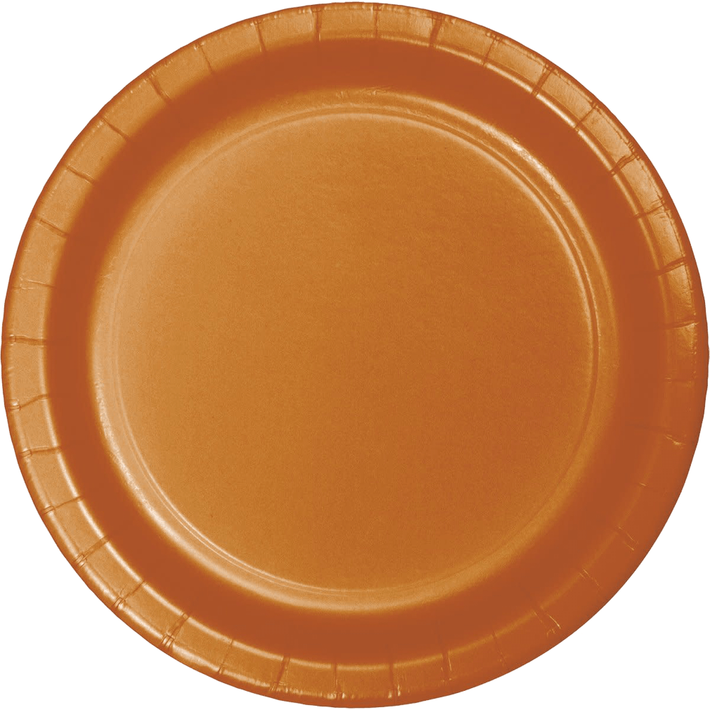 Pumpkin Spice 7&quot; Paper Dessert Plates 24ct AMZ+