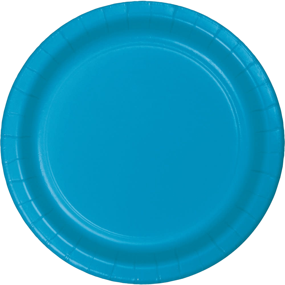 Turquoise 7&quot; Paper Dessert Plates 24ct+
