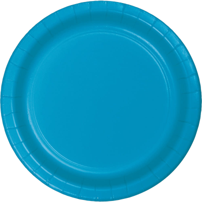 Turquoise 7&quot; Paper Dessert Plates 24ct+