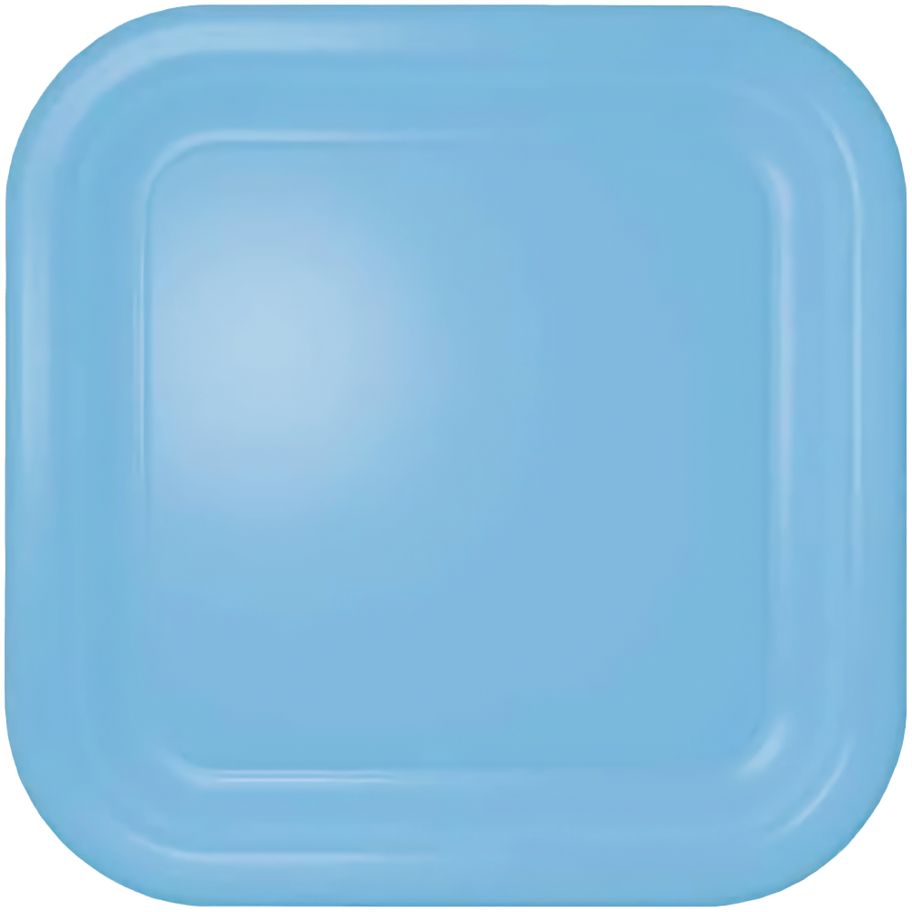 Baby Blue Square Dinner Plates 12ct+
