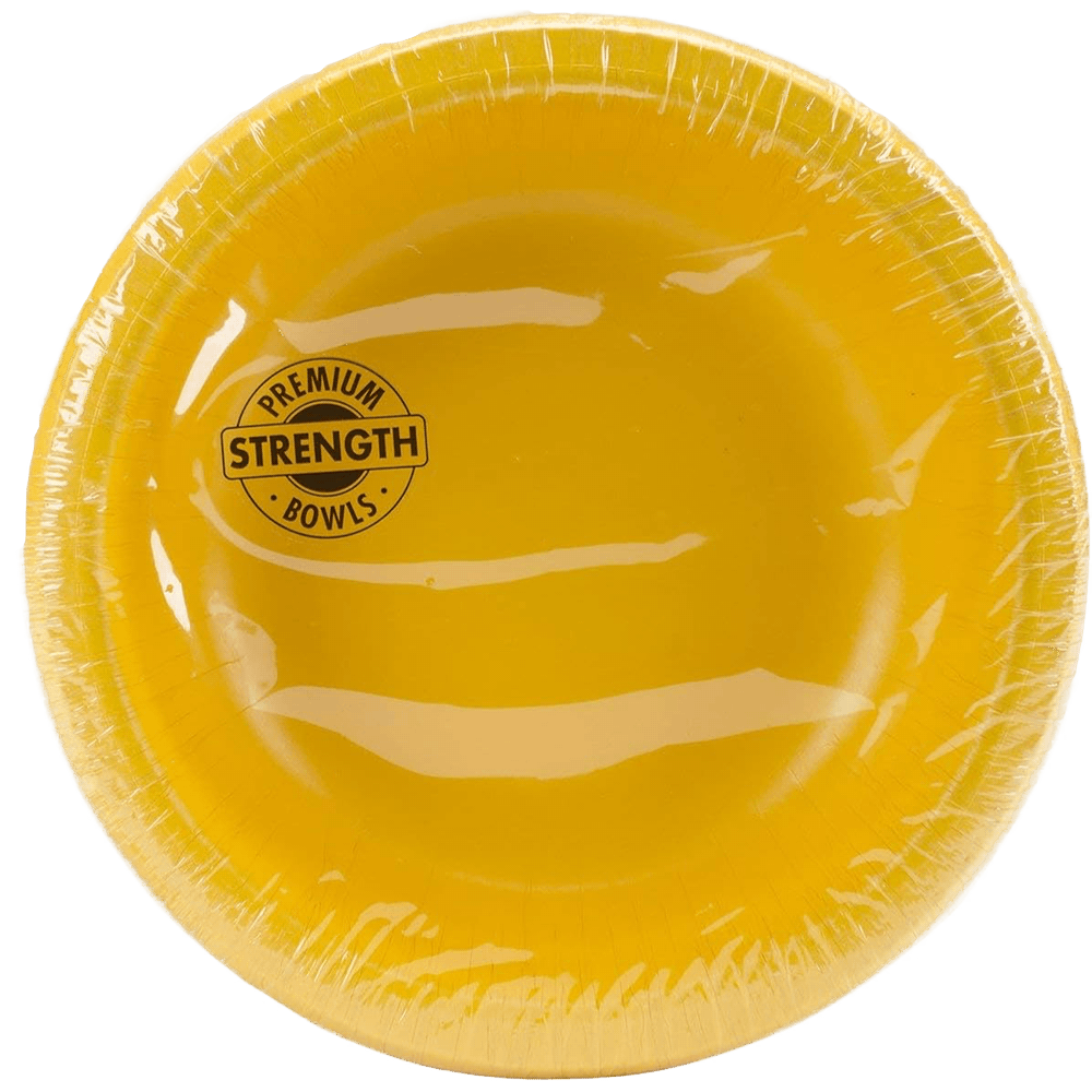 School Bus Yellow 20oz Paper Bowls 20ct AMZ+