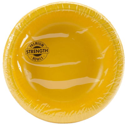 School Bus Yellow 20oz Paper Bowls 20ct AMZ+
