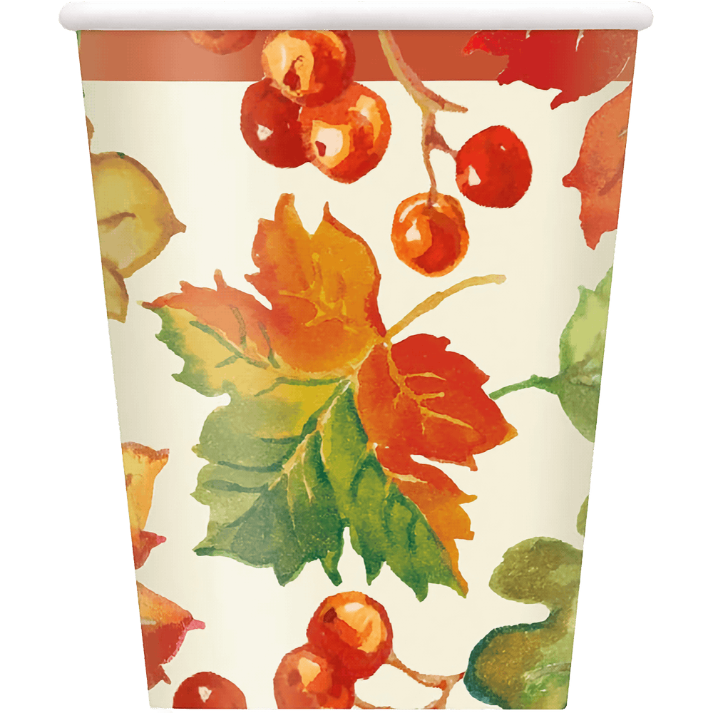 Berries and leaves fall cup 8ct AMZ+
