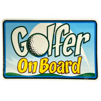 Golfer on Board Mega Magnet AMZ+