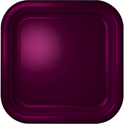 Wine 7" Square Paper Dessert Plates 12ct AMZ+
