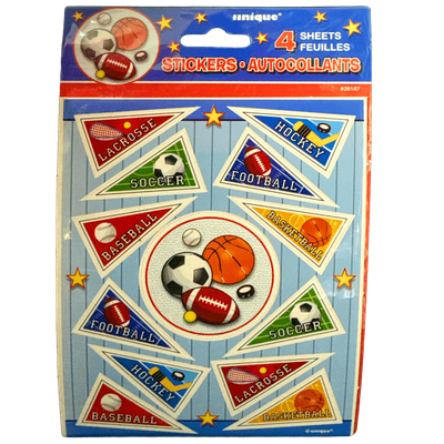 Sports Pennants Stickers 4 sheets+