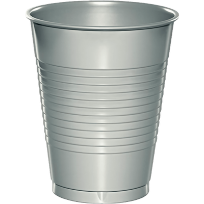 Shimmering Silver 16oz Plastic Cups 20ct AMZ+
