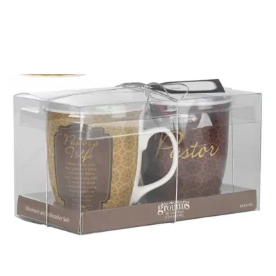 Pastor and Pastor's Wife Stoneware Mug Set 16oz+
