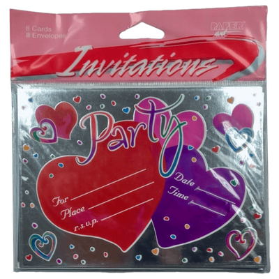 Heart Party Invitations AMZ+