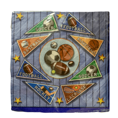 Sports Pennants Lunch Napkins AMZ+