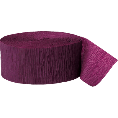 Unique Burgundy Streamer - Crepe 81ft+