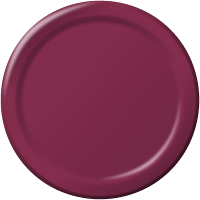 Burgundy 7" Paper Dessert Plates 24ct AMZ+