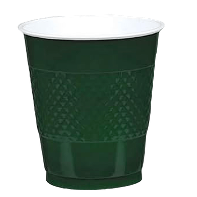 Hunter Green 12oz Plastic Cups 20ct AMZ+