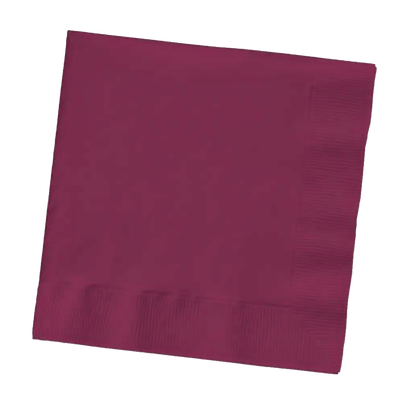 Burgundy 3ply Beverage Napkins 50ct AMZ+