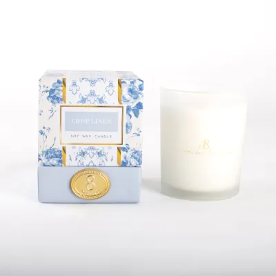 Crisp Linen 5.6oz Soy Wax Candle+