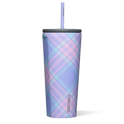 Corkcicle 24oz Cold Cup-Springtime Plaid+