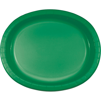 Emerald Green 10"x12" Oval Plate 8ct+