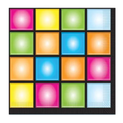16ct Color Disco Bev Napkins+