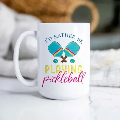 15 oz Pickleball coffee mug+